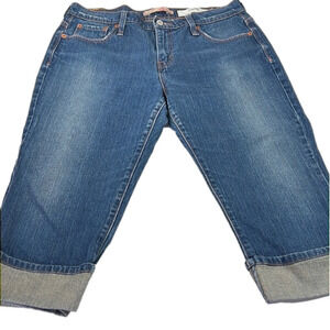 Levi's blue cuffed 515 Capri